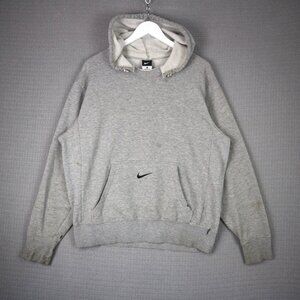 Nike Distressed Pullover Grey Hoodie Mens Medium